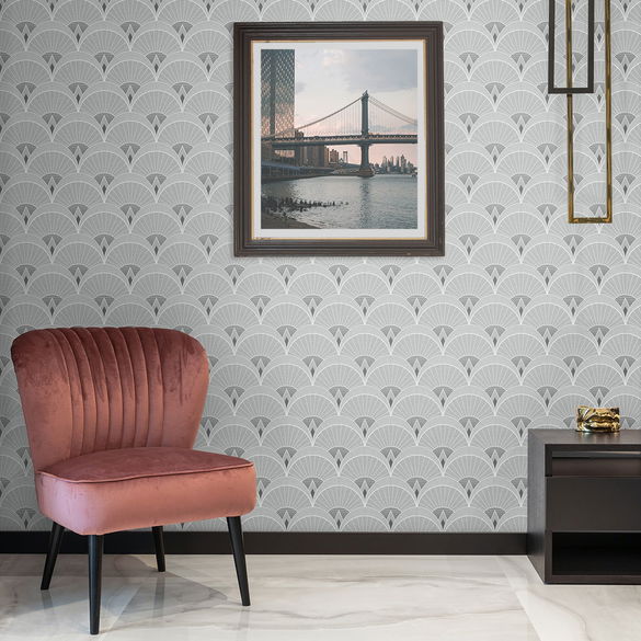 Collins & Company Chrysler Arches Argos Grey Wallpaper OnlineFabricStore