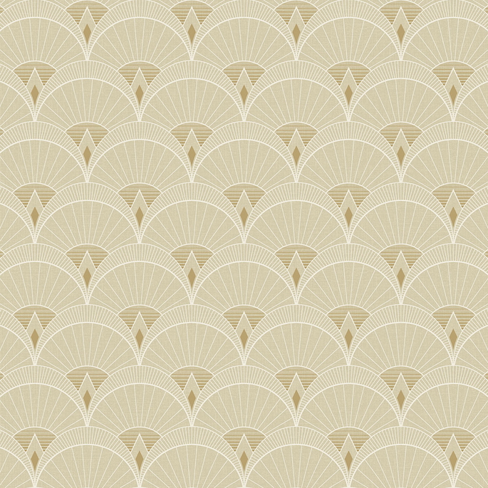 Collins &amp; Company Chrysler Arches Soft Beige Wallpaper image 1 of 2