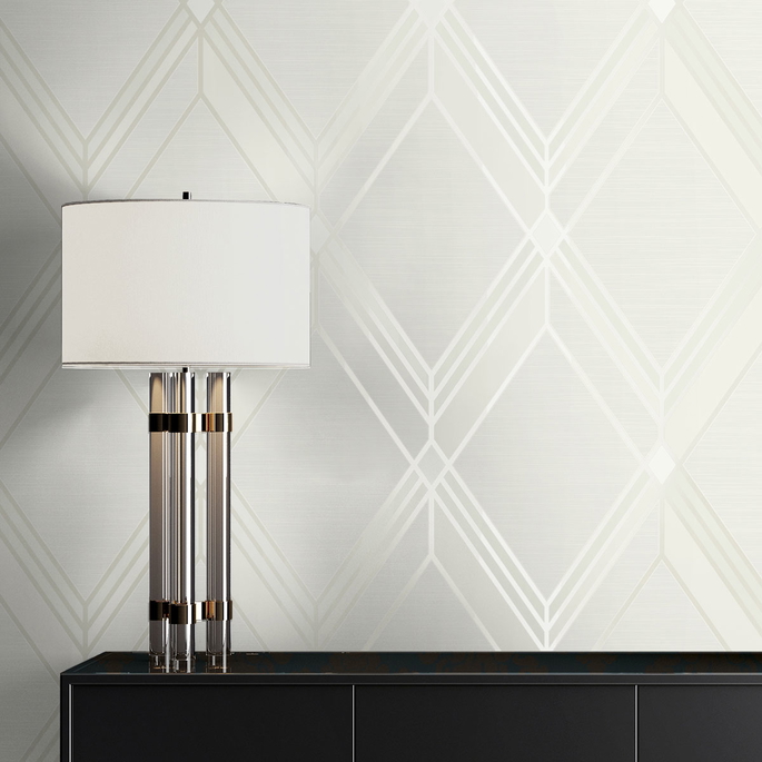 Collins &amp; Company Brooklyn Diamond Metallic Pearl Wallpaper image 2 of 2
