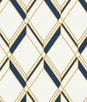 Collins & Company Brooklyn Diamond Metallic Gold & Navy Wallpaper