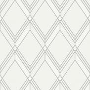 Collins & Company Brooklyn Diamond Metallic Silver Wallpaper