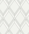 Collins & Company Brooklyn Diamond Metallic Silver Wallpaper
