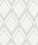 Collins & Company Brooklyn Diamond Metallic Silver Wallpaper