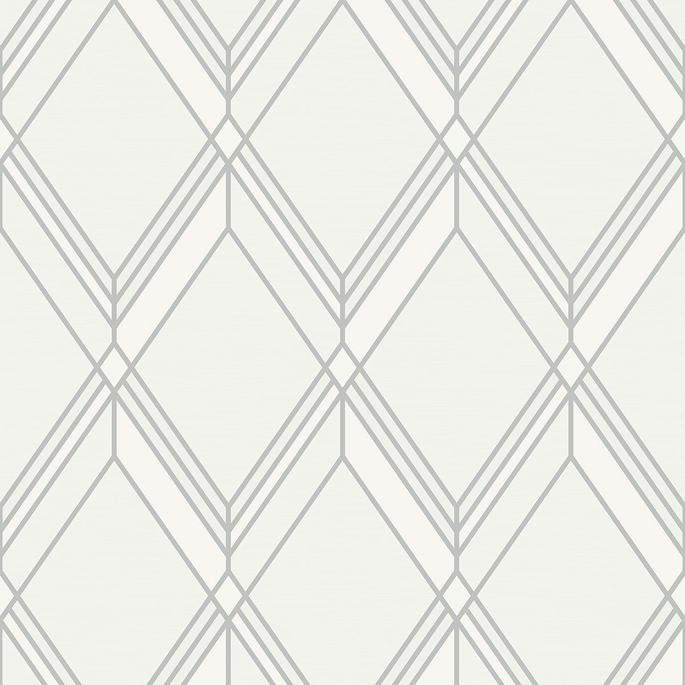 Collins &amp; Company Brooklyn Diamond Metallic Silver Wallpaper image 1 of 2