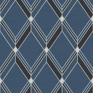 Collins & Company Brooklyn Diamond Blue Wallpaper