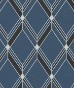 Collins & Company Brooklyn Diamond Blue Wallpaper