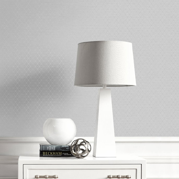 Collins &amp; Company Fifth Avenue Diamond Metallic Silver Wallpaper image 2 of 2