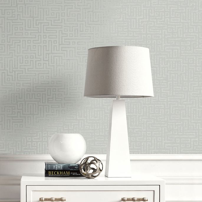 Collins &amp; Company Rockefeller Maze Slate Grey Wallpaper image 2 of 2