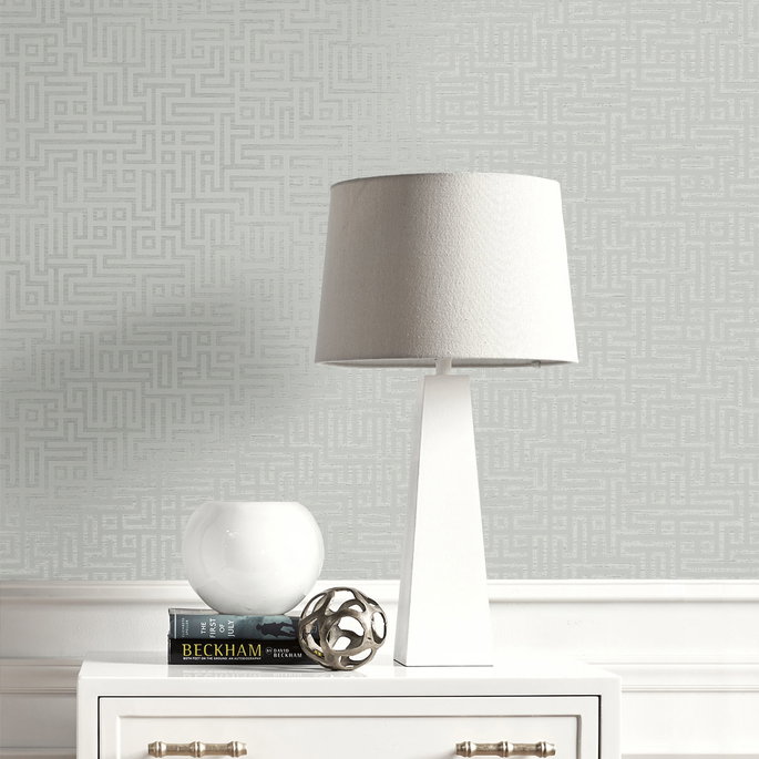 Collins &amp; Company Rockefeller Maze Slate Grey Wallpaper image 2 of 2