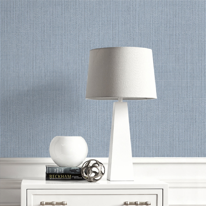 Collins &amp; Company Queens Weave Steel Blue Wallpaper image 2 of 2
