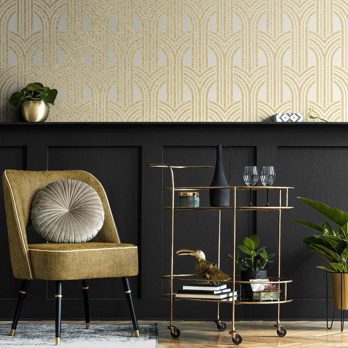 Collins &amp; Company Broadway Arches Golden Nugget Wallpaper image 2 of 2