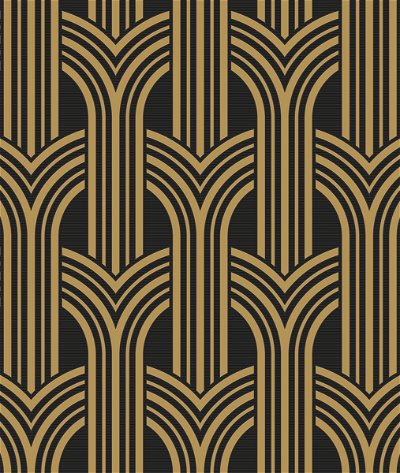 Collins & Company Broadway Arches Antique Gold Wallpaper