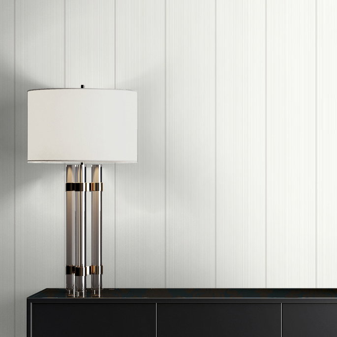 Collins &amp; Company Rockefeller Stripe Dove White Wallpaper image 2 of 2
