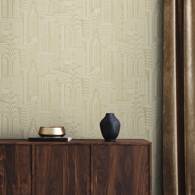 Collins &amp; Company Manhattan Skyline Aurum Wallpaper image 2 of 2