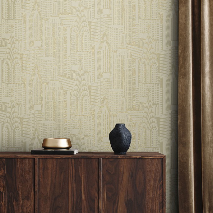 Collins &amp; Company Manhattan Skyline Aurum Wallpaper image 2 of 2