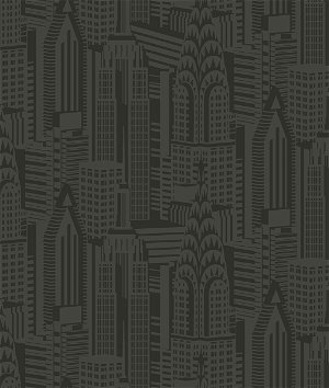 Collins & Company Manhattan Skyline Midnight Wallpaper
