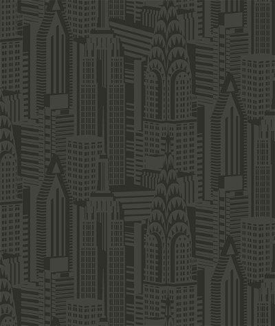 Collins & Company Manhattan Skyline Midnight Wallpaper