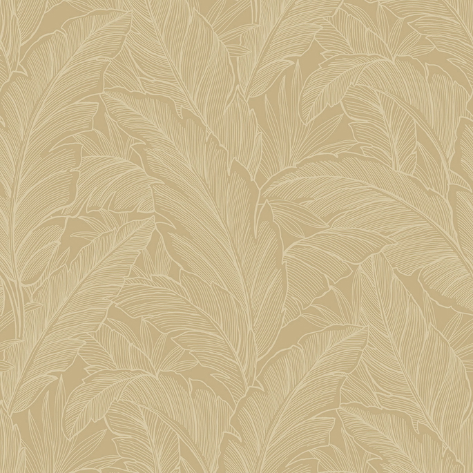 Collins &amp; Company Deco Banana Leaf Old Gold Wallpaper image 1 of 2