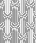 Collins & Company Deco Arches Metallic Silver Wallpaper