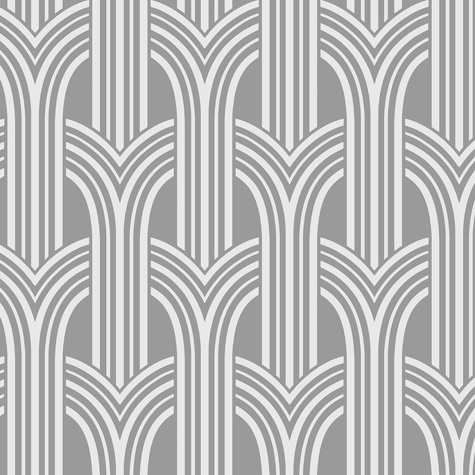 Collins &amp; Company Deco Arches Metallic Silver Wallpaper image 1 of 2