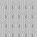 Collins &amp; Company Deco Arches Metallic Silver Wallpaper thumbnail image 1 of 2