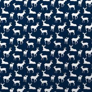 Premier Prints Deer Silhouette Premier Navy/White Fabric