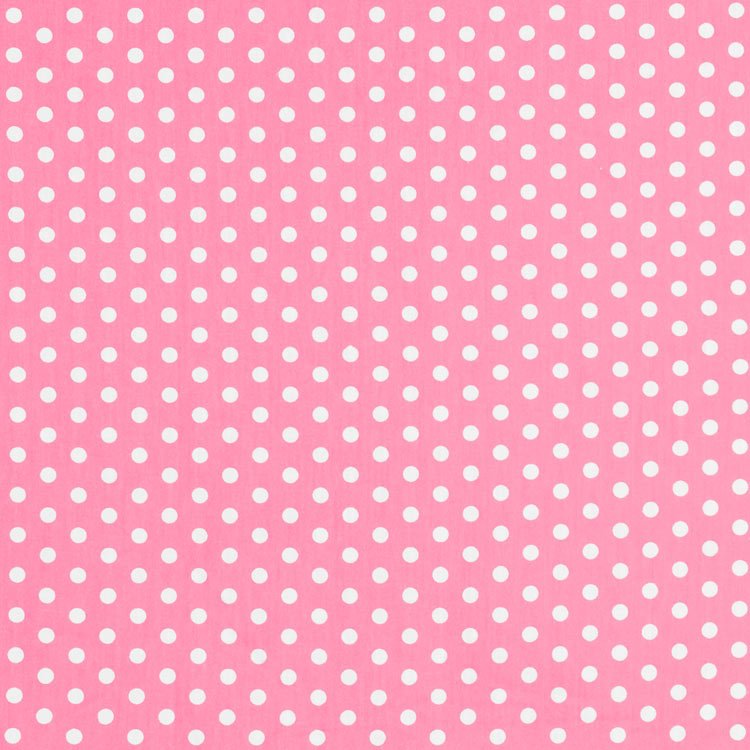 Pink Polka Dot Lightweight Cotton Fabric