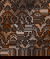 Flocked Brown Damask Taffeta