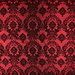 Flocked Burgundy Damask Taffeta Fabric