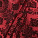 Flocked Burgundy Damask Taffeta Fabric thumbnail image 2 of 3