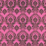 Flocked Fuchsia Damask Taffeta Fabric