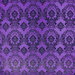 Flocked Purple Damask Taffeta Fabric