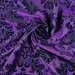 Flocked Purple Damask Taffeta Fabric thumbnail image 3 of 3