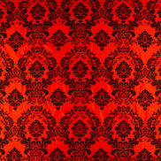 Flocked Red Damask Taffeta Fabric