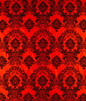 Flocked Red Damask Taffeta Fabric