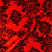 Flocked Red Damask Taffeta Fabric thumbnail image 2 of 3