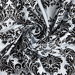 Flocked Silver Damask Taffeta Fabric thumbnail image 3 of 3