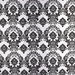 Flocked White Damask Taffeta Fabric
