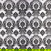 Flocked White Damask Taffeta Fabric thumbnail image 1 of 3