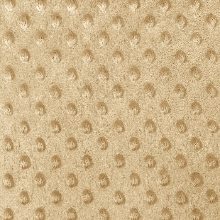 Camel Minky Dot Fabric