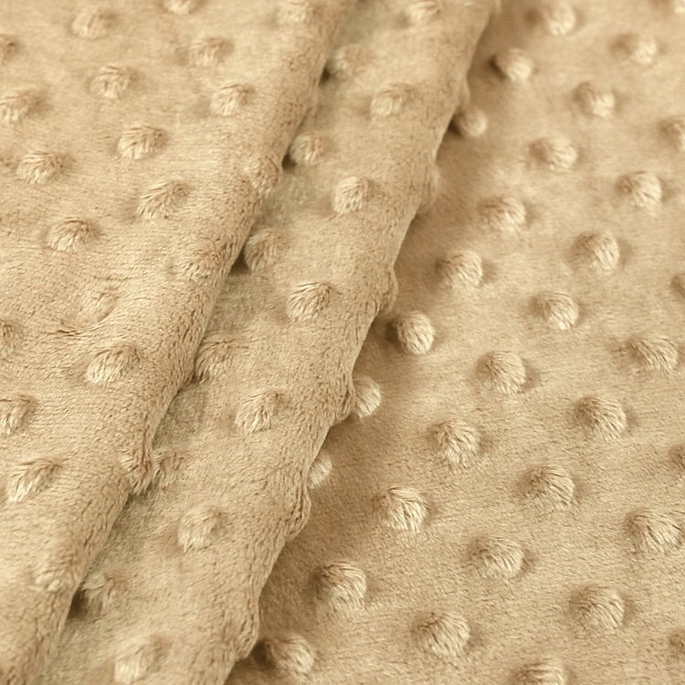Camel Minky Dot Fabric image 2 of 2