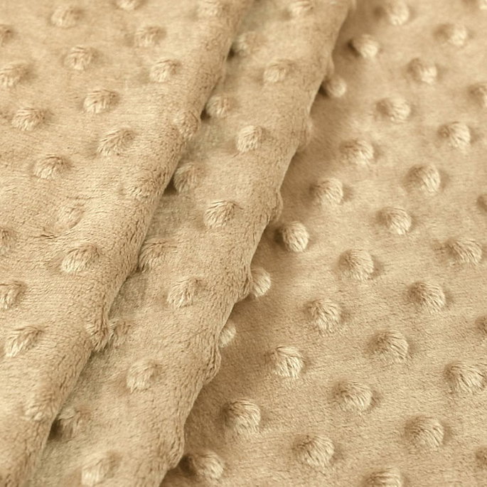 Camel Minky Dot Fabric image 2 of 2