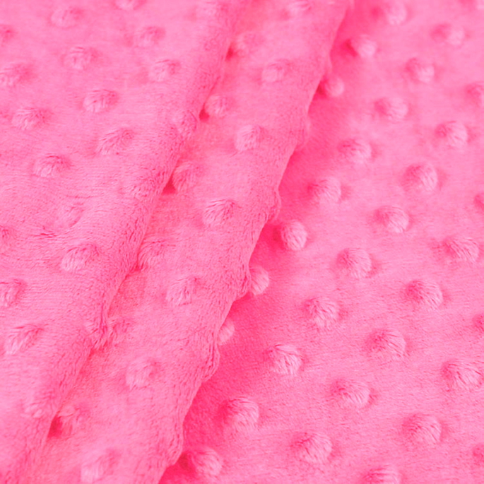 Fuchsia Minky Dot Fabric image 2 of 2
