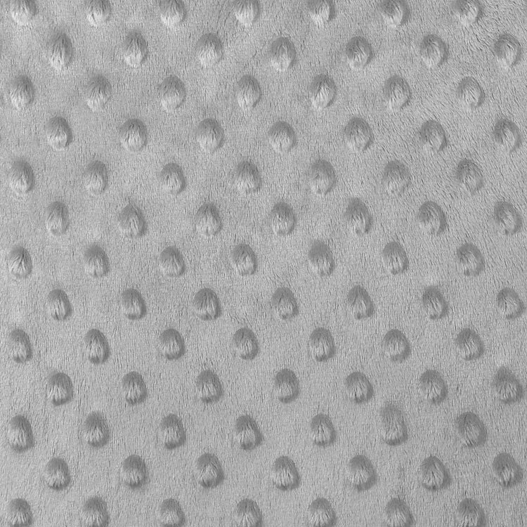 Gray Minky Dot Fabric