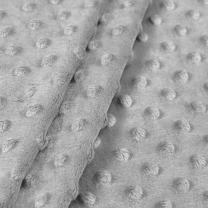 Gray Minky Dot Fabric image 2 of 2
