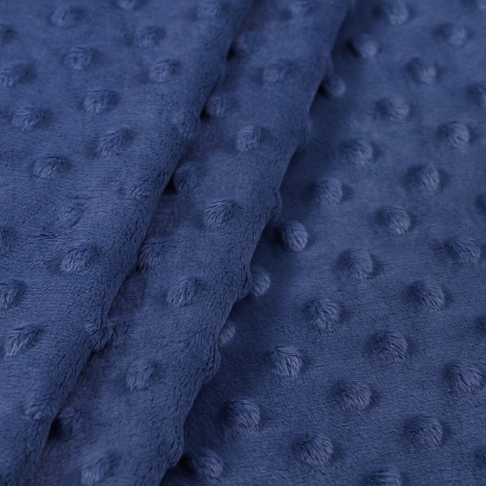 Navy Blue Minky Dot Fabric image 2 of 2