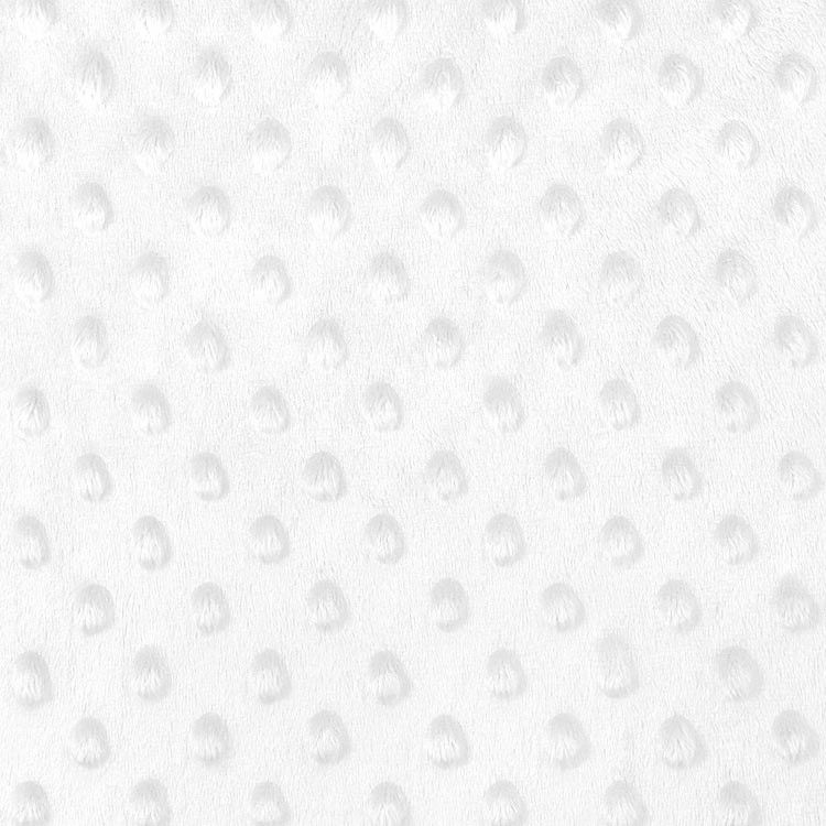 White Minky Dot Fabric OnlineFabricStore