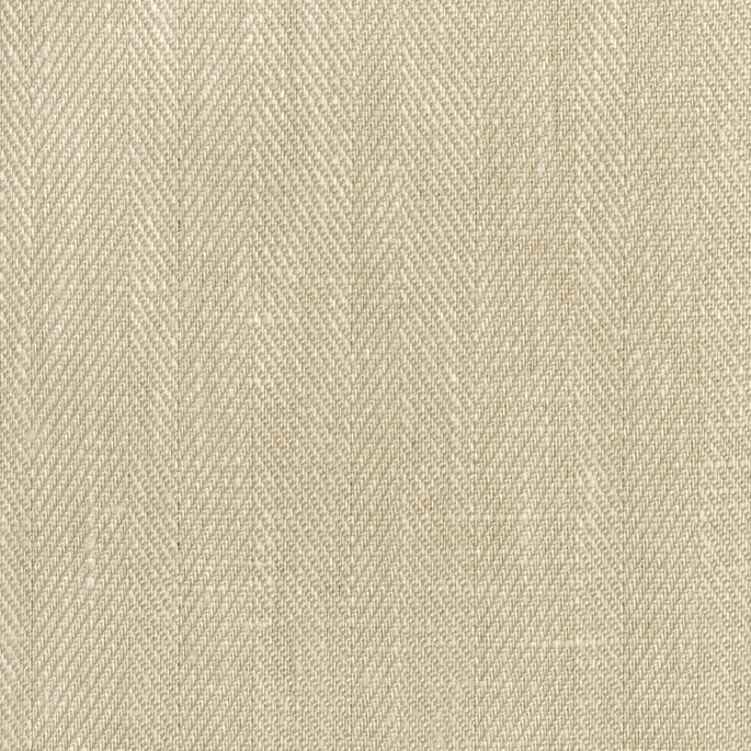 Natural Belgian Linen Herringbone Fabric image 1 of 2