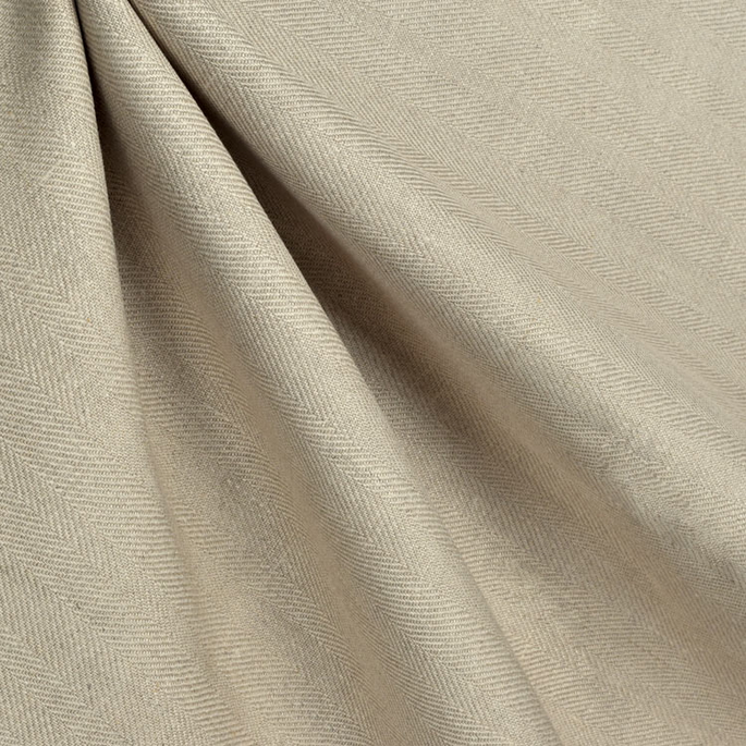 Natural Belgian Linen Herringbone Fabric image 2 of 2
