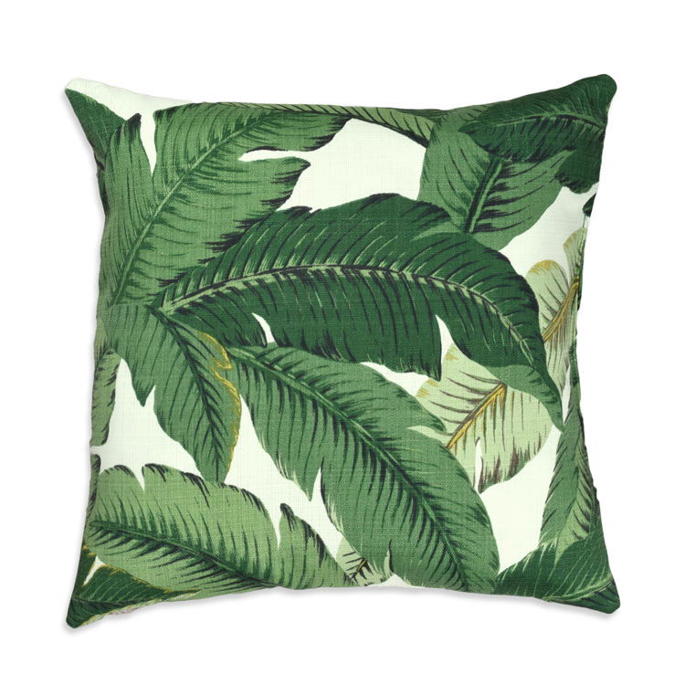 17" x 17" Swaying Palms Aloe Outdoor Decorative Pillow OnlineFabricStore